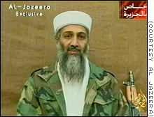 Osama bin Laden's November 3, 2001 Al-Jazeera TV broadcast.