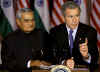 Click on this November 9th photo of India's PM Vajpayee and President Bush for a larger image.