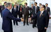 Click for a larger image. President Bush meets Chinese leader Zemin.