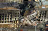 The Pentagon Air View Image  AP. In the aftermath of the September 11, 2001 terrorist attacks on The Pentagon in Washington D.C., an overhead photograph shows the damage in the attack area in the 09-11-2001 terrorist attack.