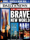 New York Daily News Front Page - Nine World Trade Center site designs are presented by seven teams of architects at New York City's World Financial Center on December 18, 2002.
